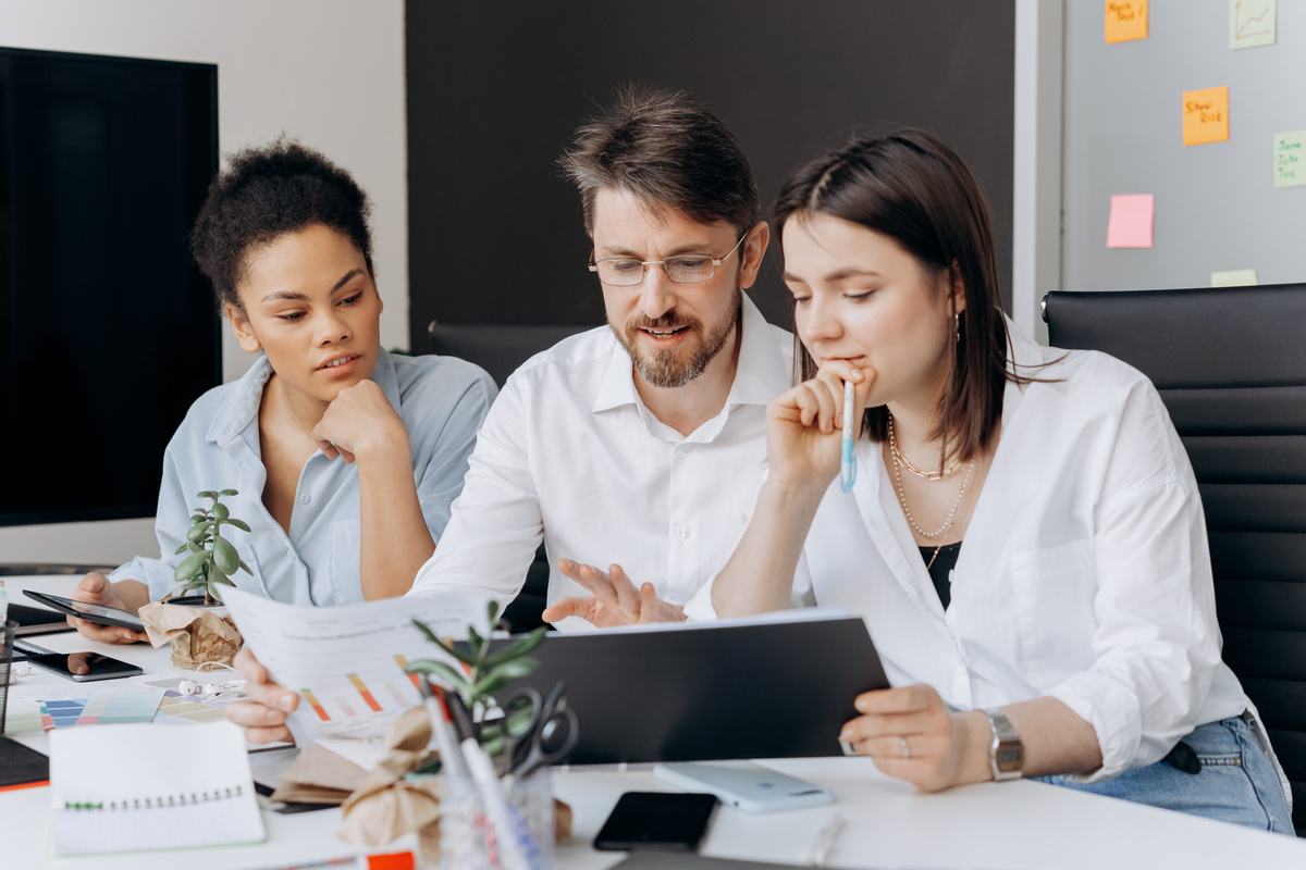 Colleagues Brainstorming Together